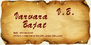 Varvara Bajat vizit kartica